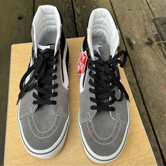 Vans SK8 Hi ‘Bolt Pewter Gray Sneakers 721454 NWT Men’s Sz 10.5 Wm’s Sz 12 - Picture 3 of 14